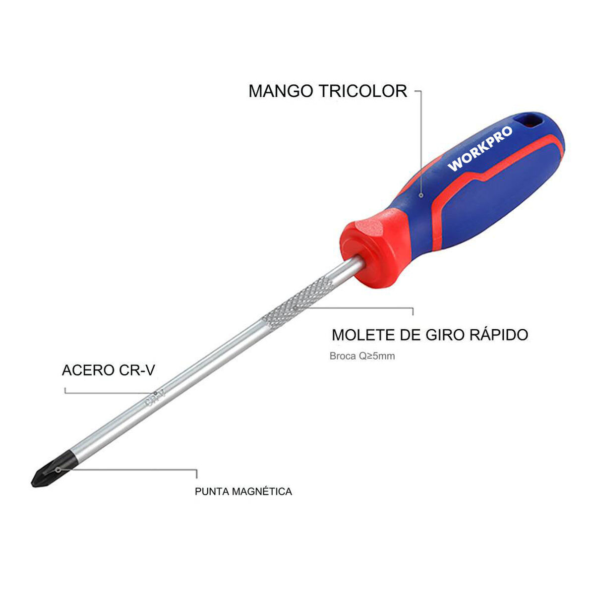 Conjunto de Chaves de Fendas Workpro 2 Peças